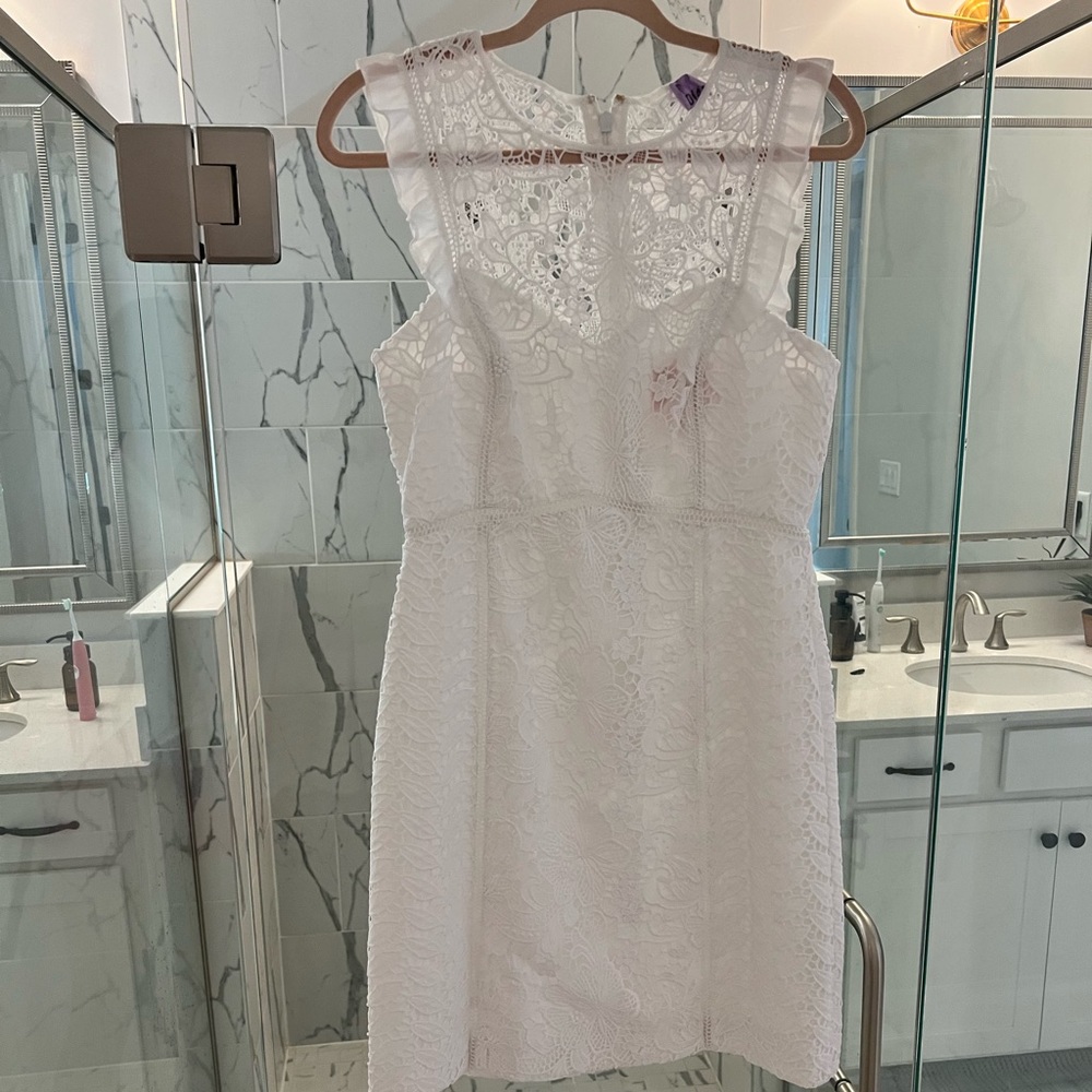 Lilly Pulitzer White Lace Shift Dress - Worn once!